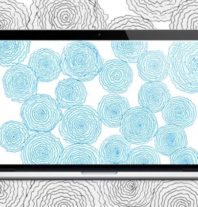 Swell Downloads | Blue Floral Desktop Wallpaper
