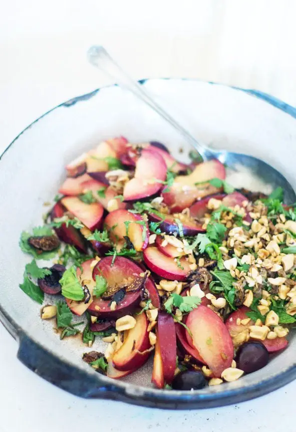 Pluot summer salad recipe from 101 Cookbooks