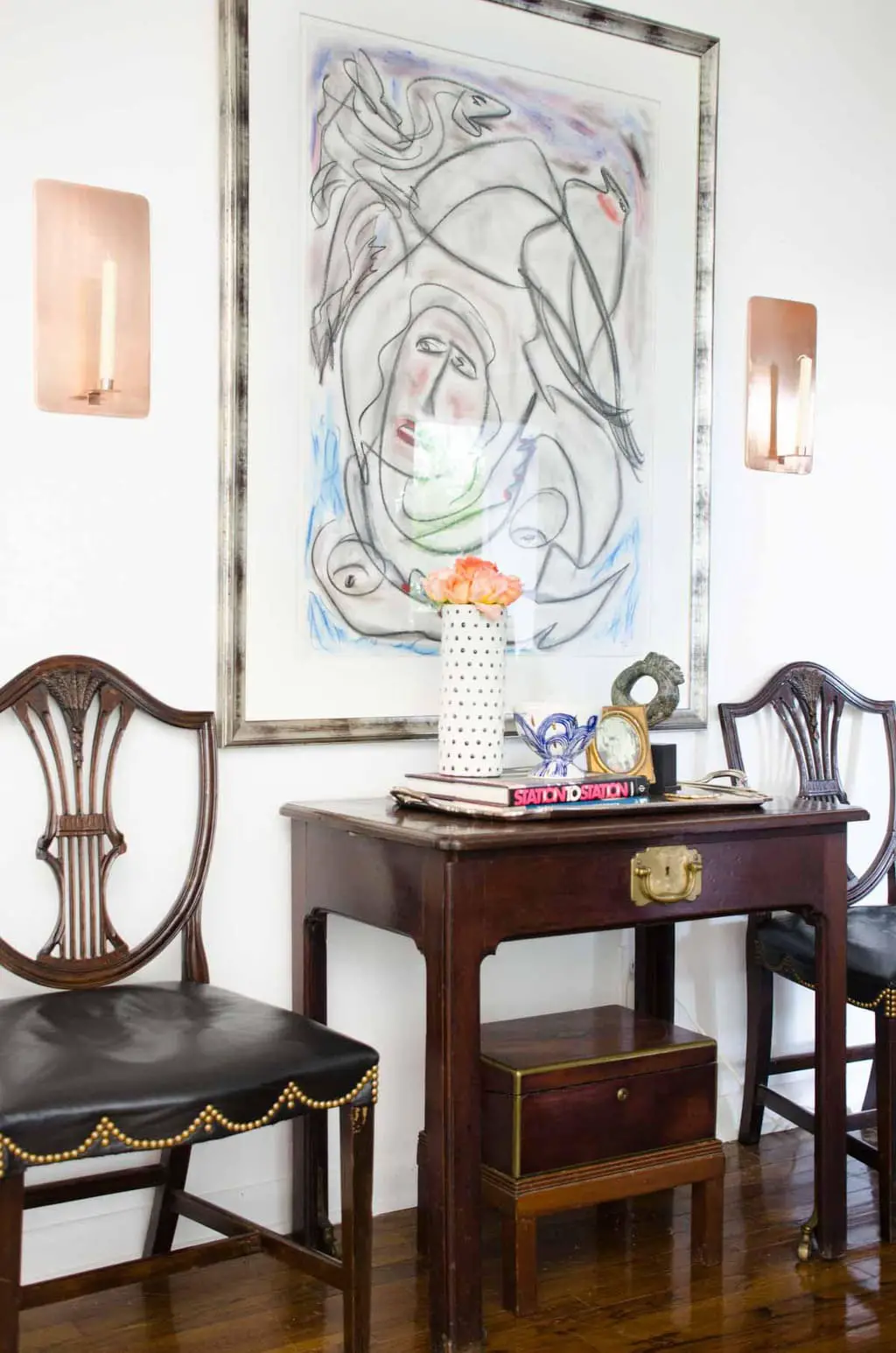 @thouswellblog's living room makeover, mixing traditional and modern design elements