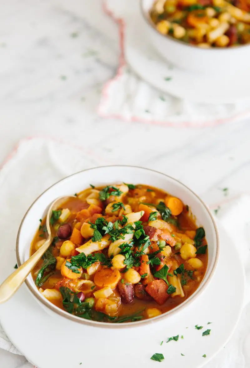 Chickpea minestrone soup on @thouswellblog via A House in the Hills