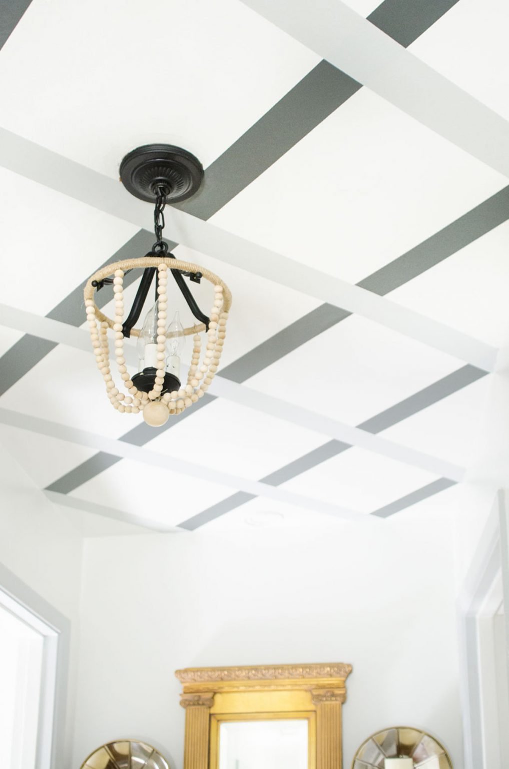 DIY Striped Lattice Ceiling Pattern - Thou Swell