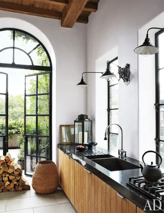 Rustic modern kitchen design in New York City via @thouswellblog