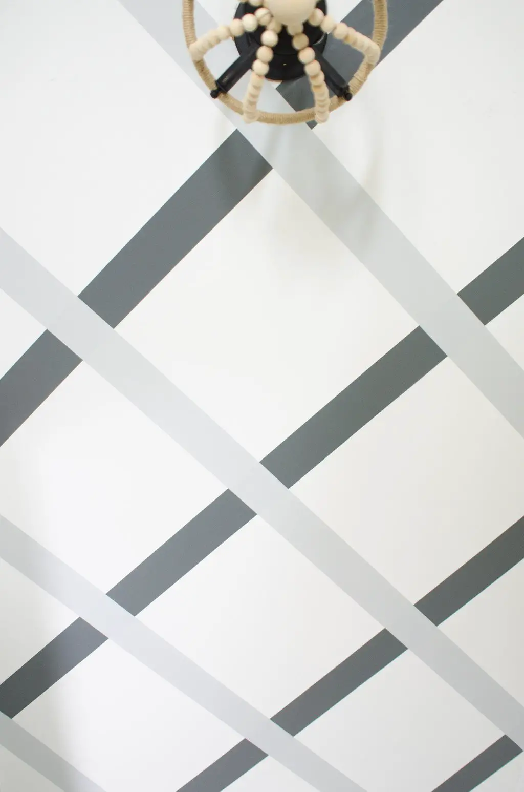 How to easily create a two-toned striped lattice on your ceiling via Thou Swell