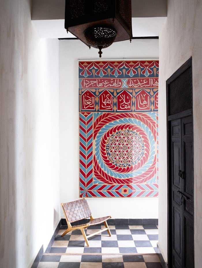 Moroccan hallway with tiled floor via @thouswellblog