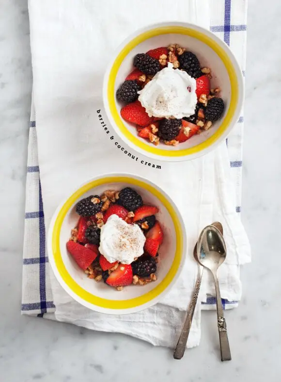 Berries and coconut cream by @loveandlemons on @thouswellblog