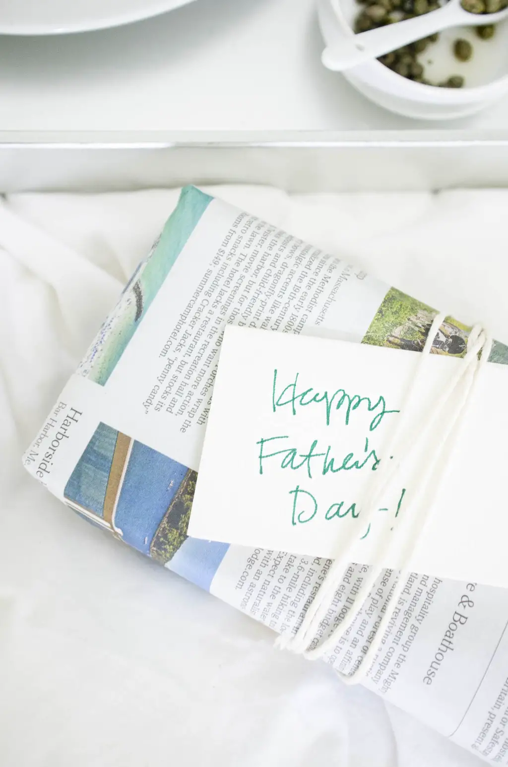 Breakfast in bed for Father's Day with Baxter on @thouswellblog