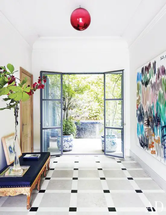 Modern entryway in the stylish home of a Spanish designer via @thouswellblog