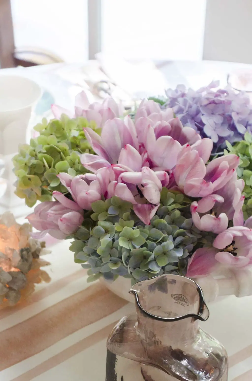 Setting the table with Steve McKenzie, watercolor table setting via @thouswellblog