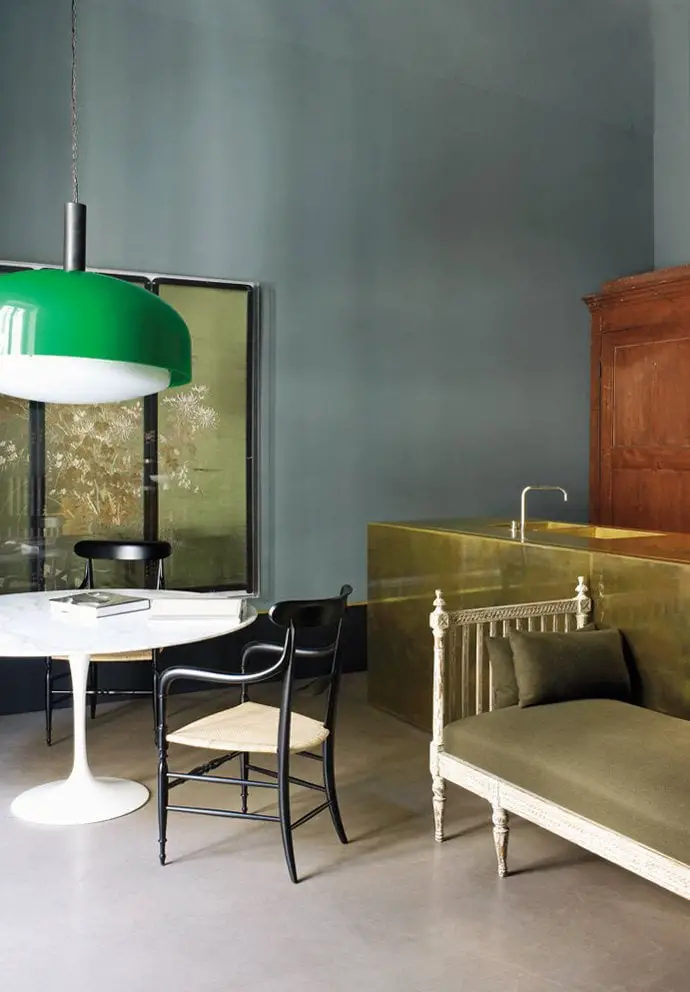 Green living room from Dimore Studio via @thouswellblog