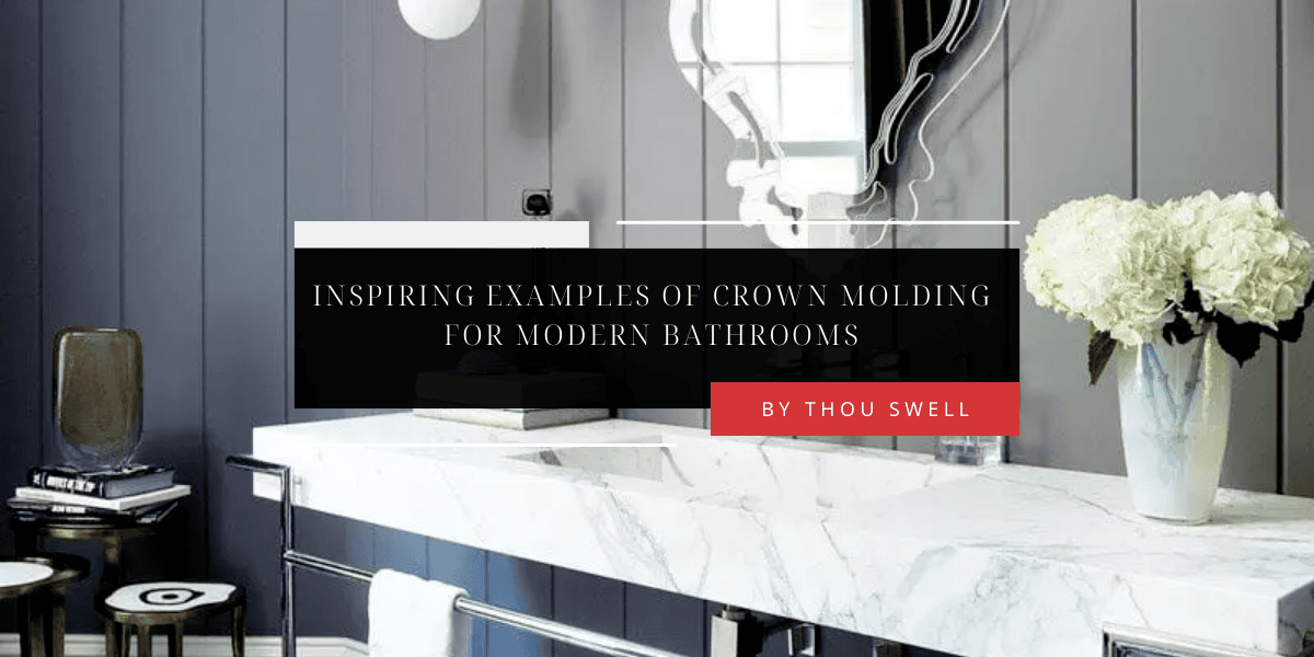 8 Inspiring Examples of Crown Molding for Modern Bathrooms 8 modern bathroom crown molding