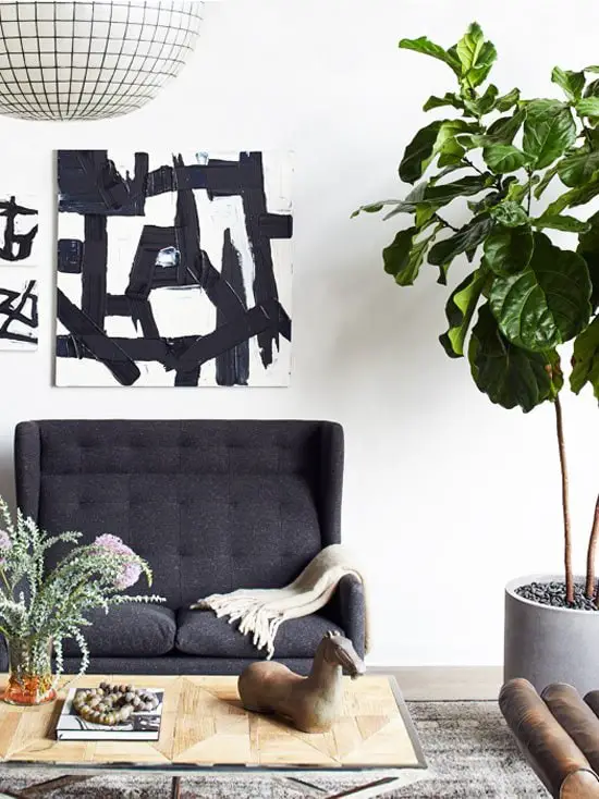 Edgy modern loft living room from Atlanta Homes & Lifestyles on Thou Swell @thouswellblog