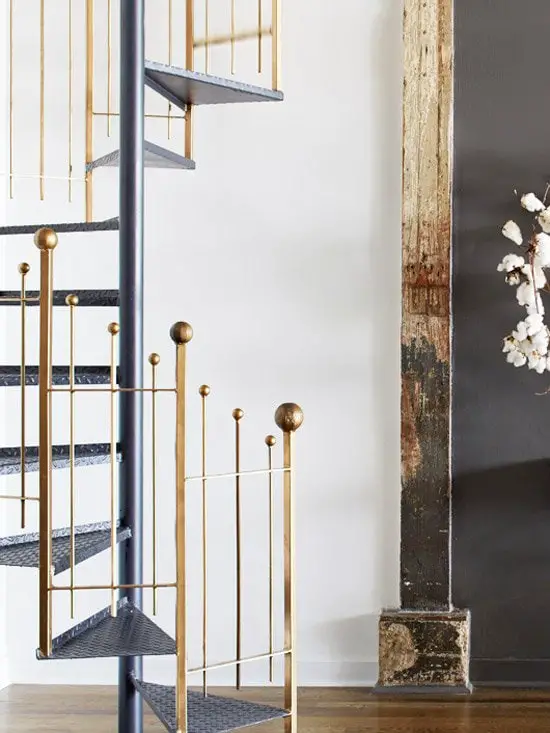 Edgy modern loft staircase from Atlanta Homes & Lifestyles on Thou Swell @thouswellblog