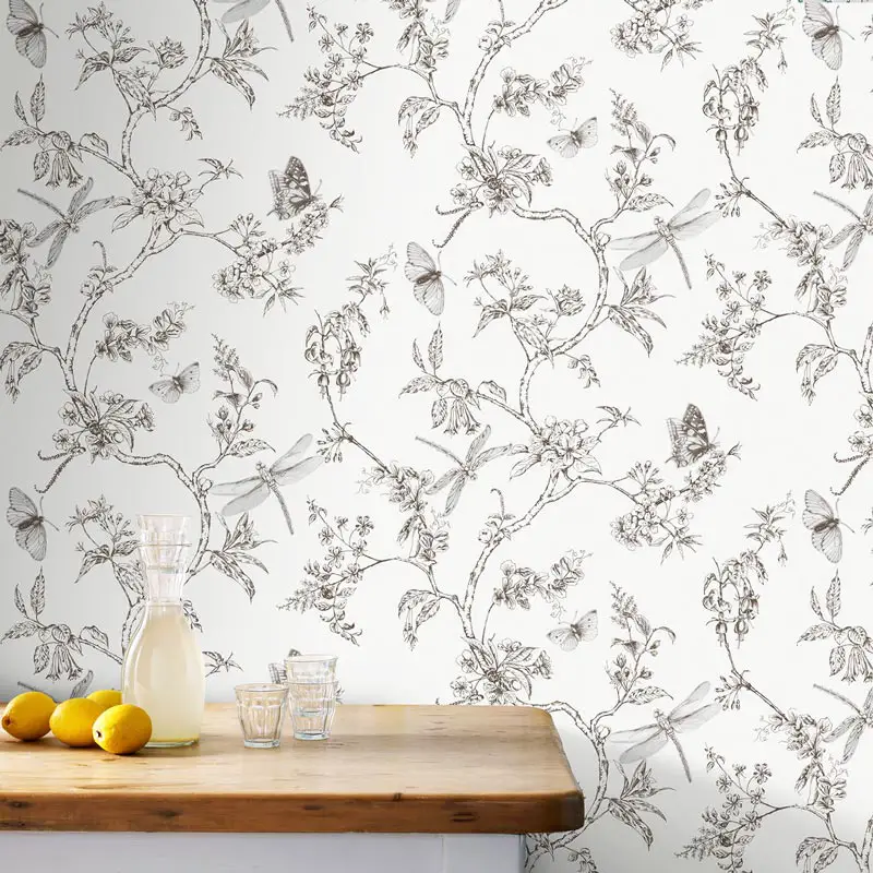 Black and white nature trail removable wallpaper by Graham & Brown on Thou Swell @thouswellblog