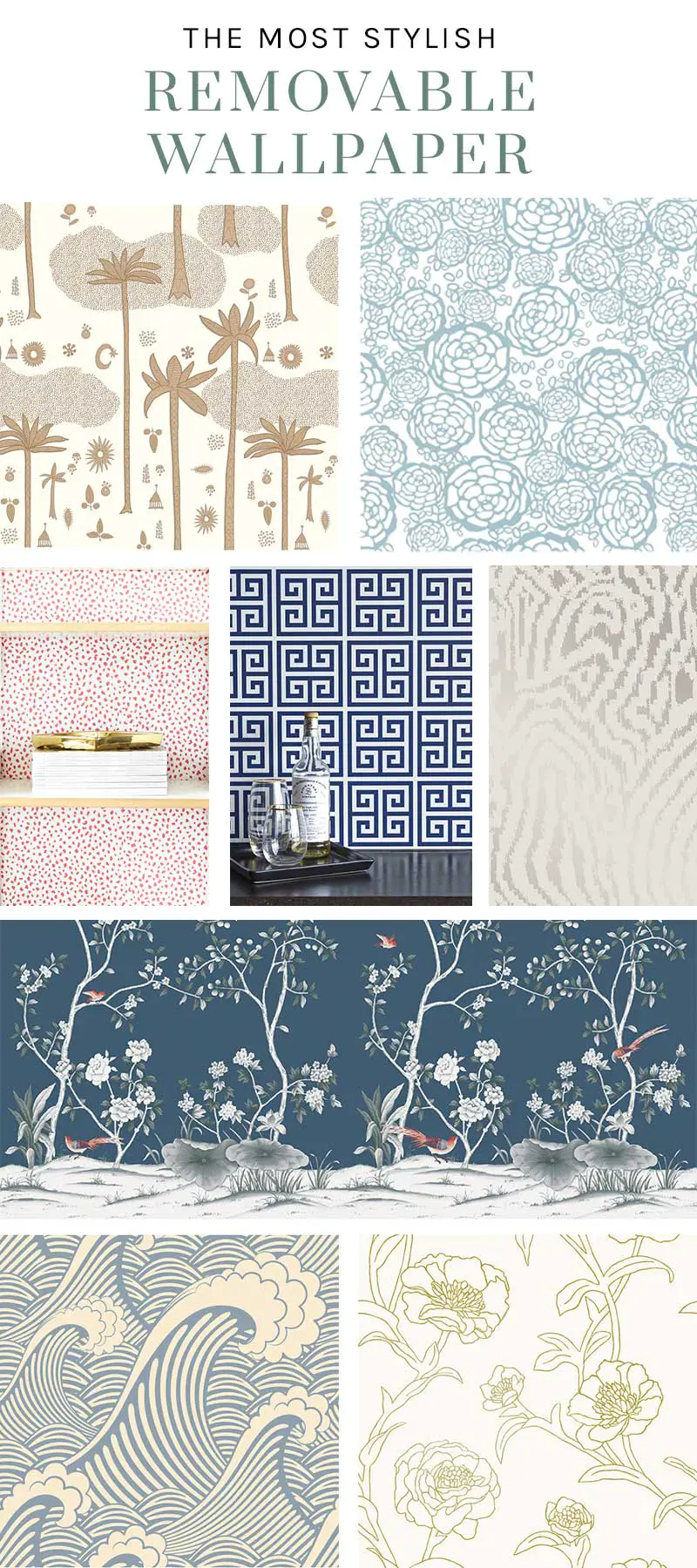 Stylish removable wallpaper designs on Thou Swell @thouswellblog