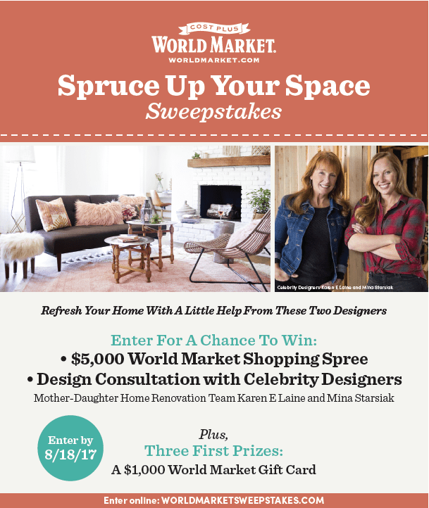 World Market Spruce Up Your Space Sweepstakes