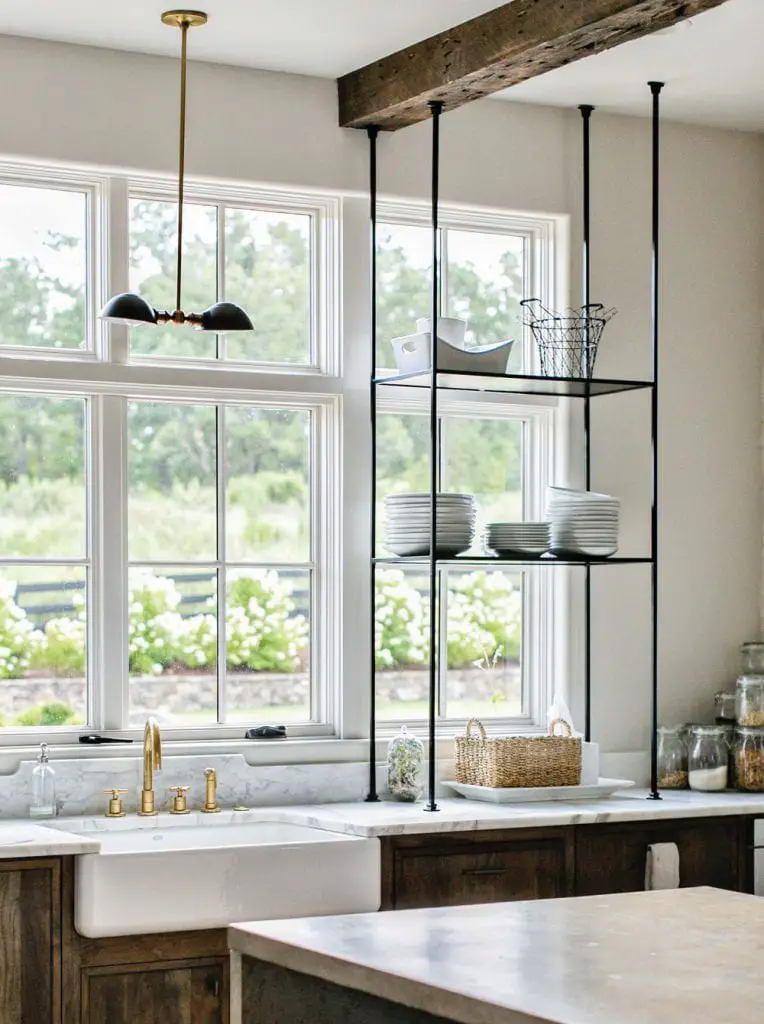 Belgian inspired modern farmhouse kitchen in Serenbe sustainable community on Thou Swell @thouswellblog
