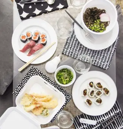 Easy sushi dinner party with Hive smart home ecosystem on Thou Swell @thouswellblog