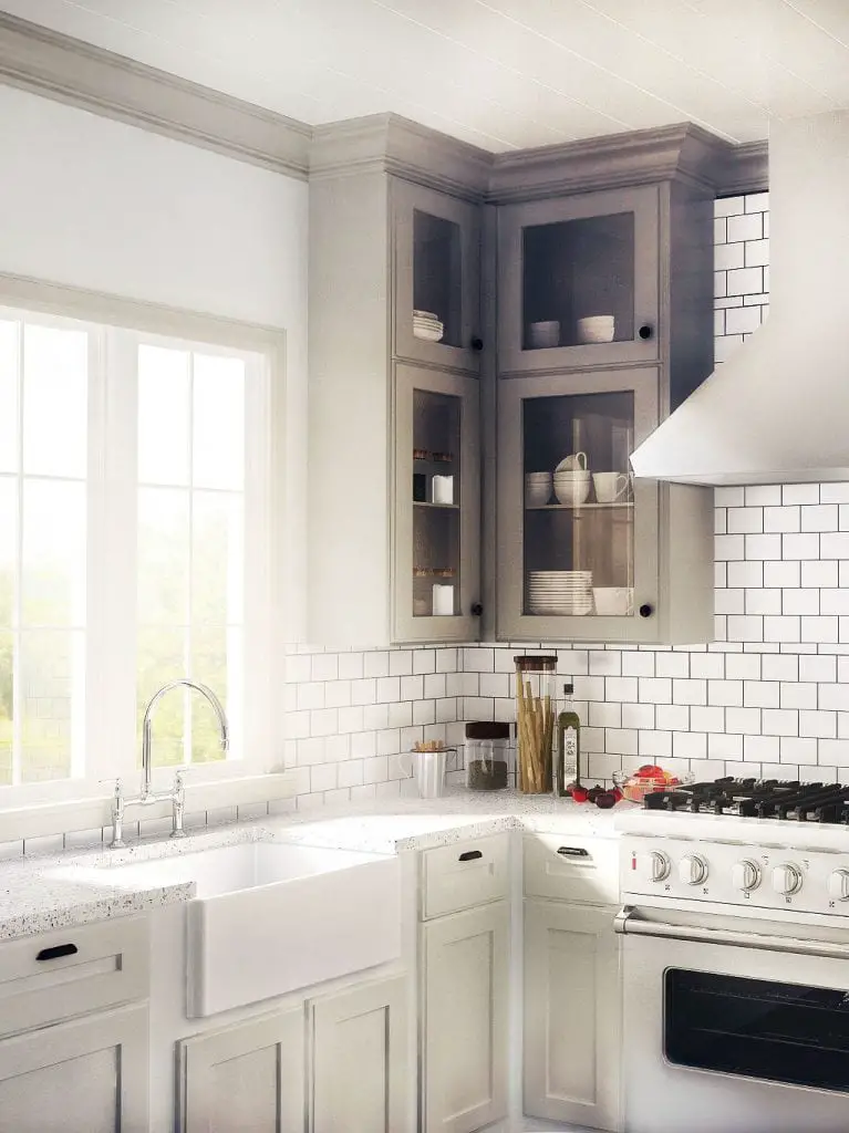 Modern farmhouse kitchen featuring Metrie Option {M} interior moulding and door collection on Thou Swell @thouswellblog