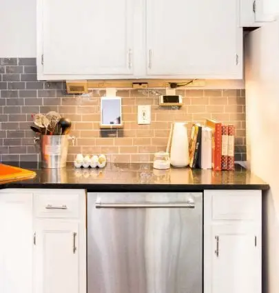 Under-cabinet lighting and power system by Legrand in our kitchen on Thou Swell @thouswellblog