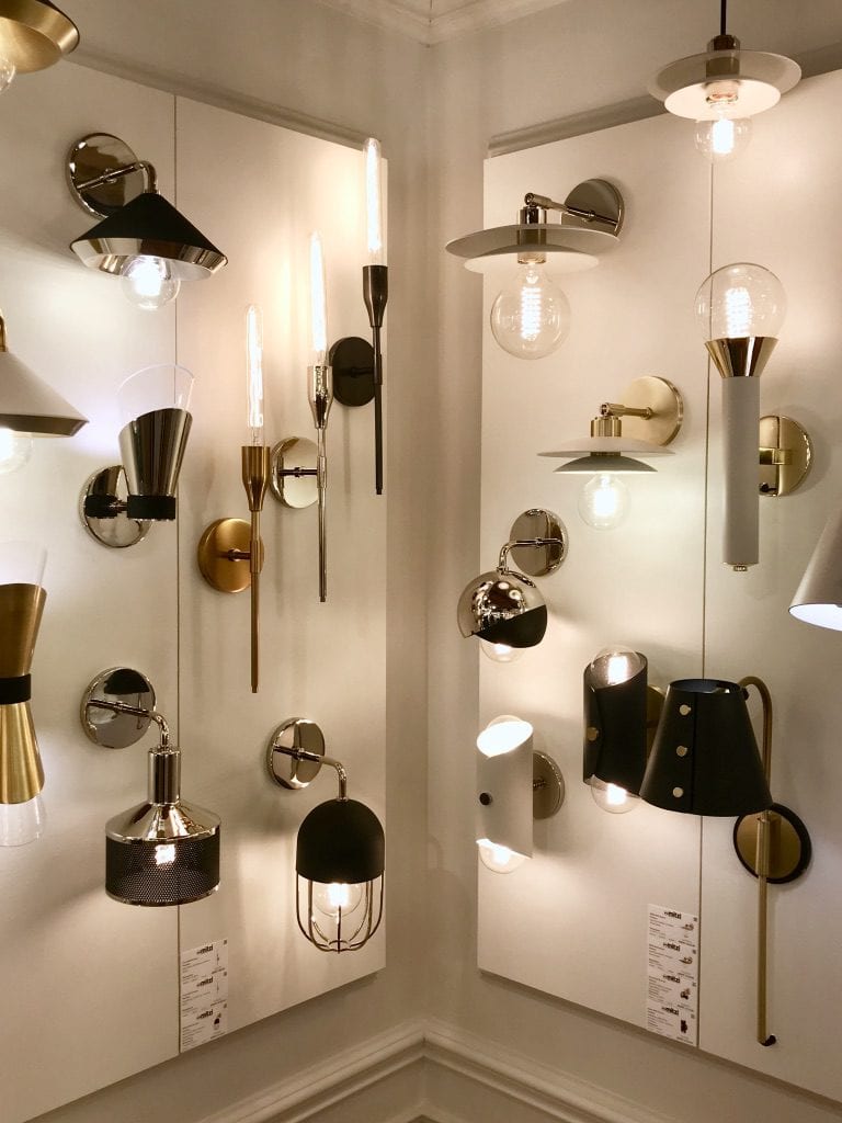 Hudson Valley Lighting showroom at High Point Market with the Design Bloggers Tour 2018 on Thou Swell @thouswellblog