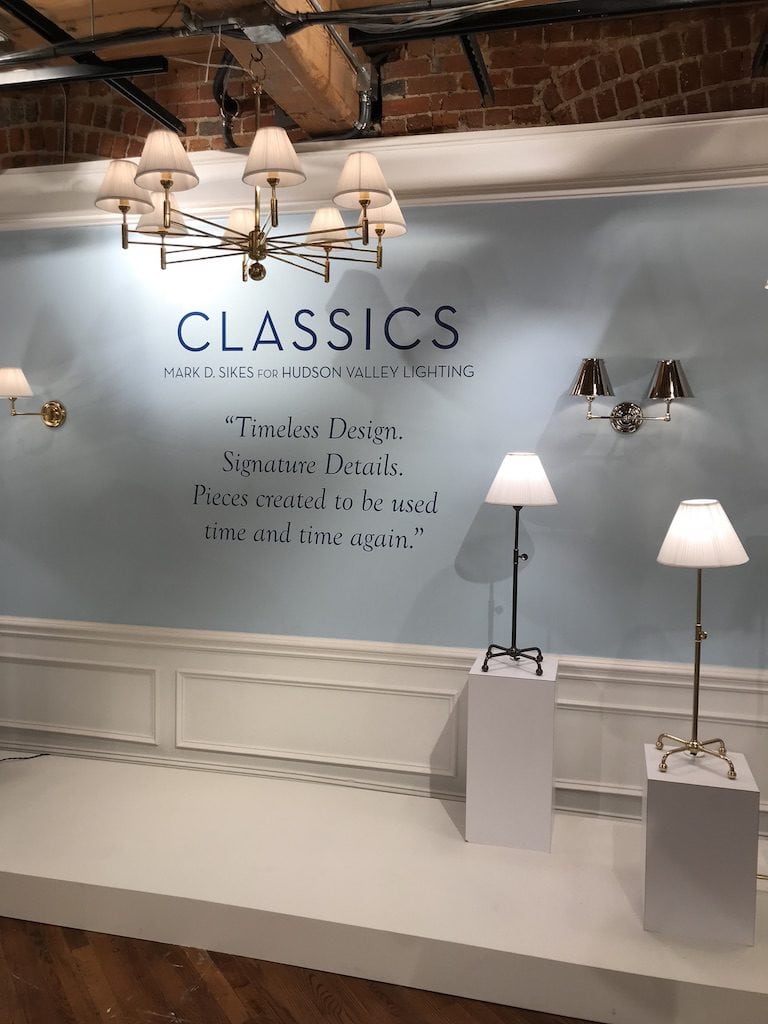 Hudson Valley Lighting showroom at High Point Market with the Design Bloggers Tour 2018 on Thou Swell @thouswellblog