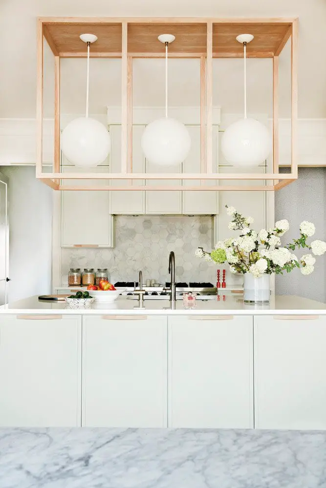 Bright modern kitchen inside a color-filled home outside of Atlanta on Thou Swell @thouswellblog