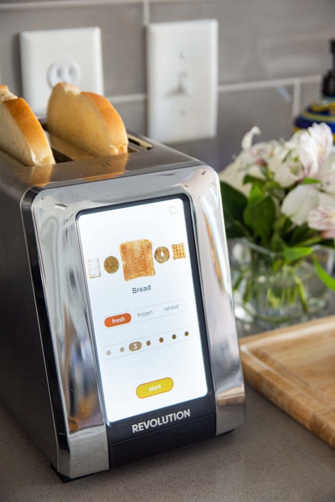 Revolution Cooking R180 R180 High-Speed Smart Toaster with three toast recipes for any time of day on Thou Swell #toaster #smarttoaster #cooking #kitchen #smartkitchen #touchscreentoaster #luxurykitchen #toast #recipe