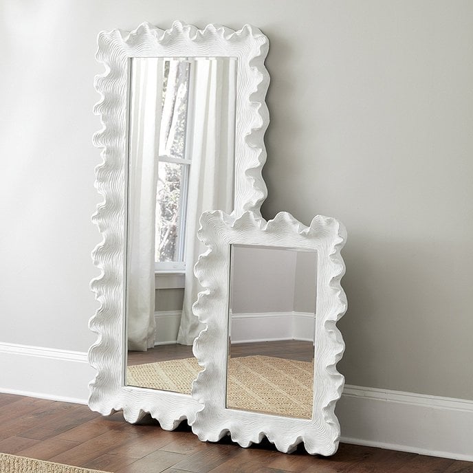 Atoll white curvy floor mirror from Ballard Designs on Thou Swell