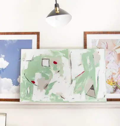 Green modern abstract painting timelapse video by Kevin O'Gara on Thou Swell