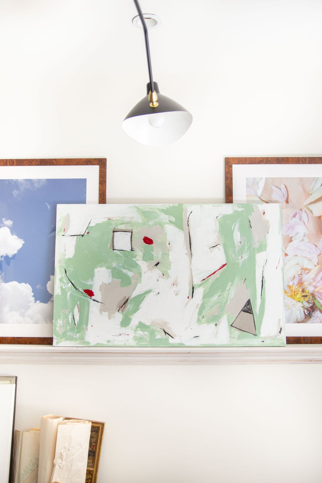 WATCH ME PAINT MY LATEST LARGE-SCALE MODERN ABSTRACT PAINTING 18 Green modern abstract painting timelapse video by Kevin O'Gara on Thou Swell