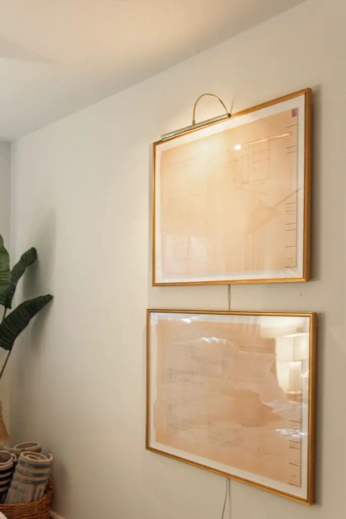 Architectural drawings in gold frames by Framebridge on Thou Swell #frames #framing #goldframe #homedecor #homedecorideas