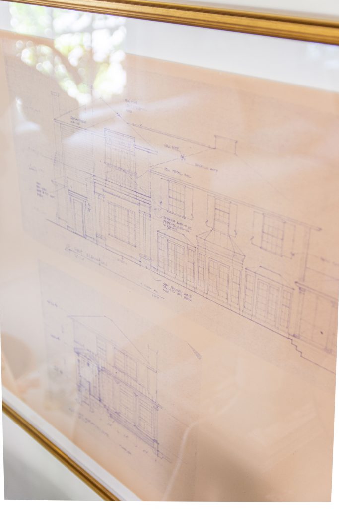 Architectural drawings in gold frames by Framebridge on Thou Swell #frames #framing #goldframe #homedecor #homedecorideas