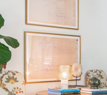 Architectural drawings in gold frames by Framebridge on Thou Swell #frames #framing #goldframe #homedecor #homedecorideas