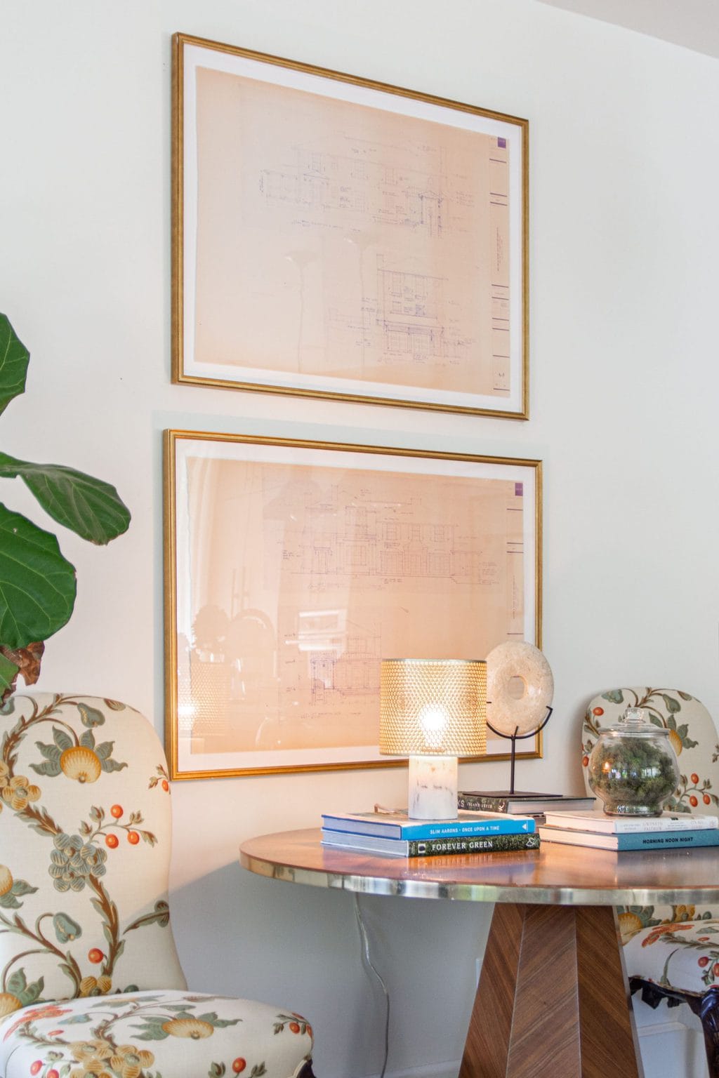 PRESERVING MY CHILDHOOD MEMORIES WITH FRAMEBRIDGE 15 Architectural drawings in gold frames by Framebridge on Thou Swell #frames #framing #goldframe #homedecor #homedecorideas