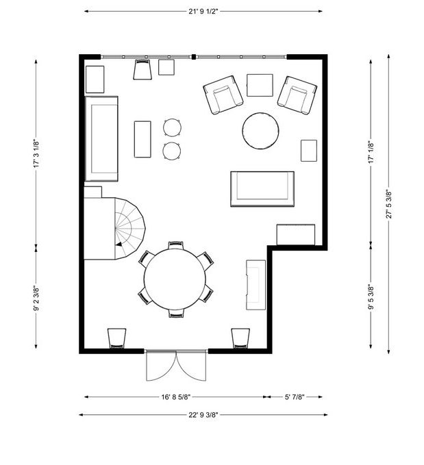 One Room Challenge floorplan by Kevin O'Gara