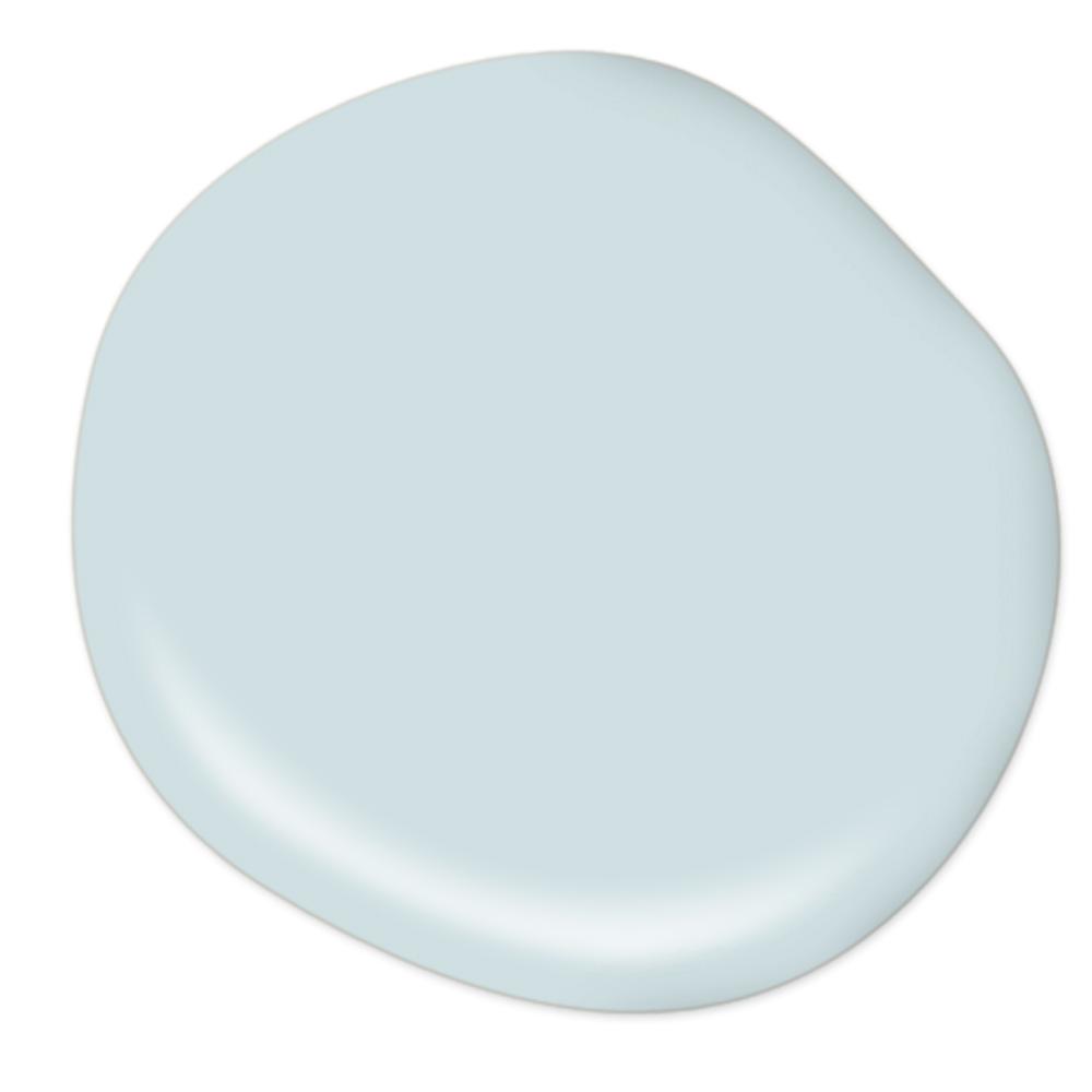 Behr Waterfall serene light blue paint color, wall and sky blue ceiling paint on Thou Swell