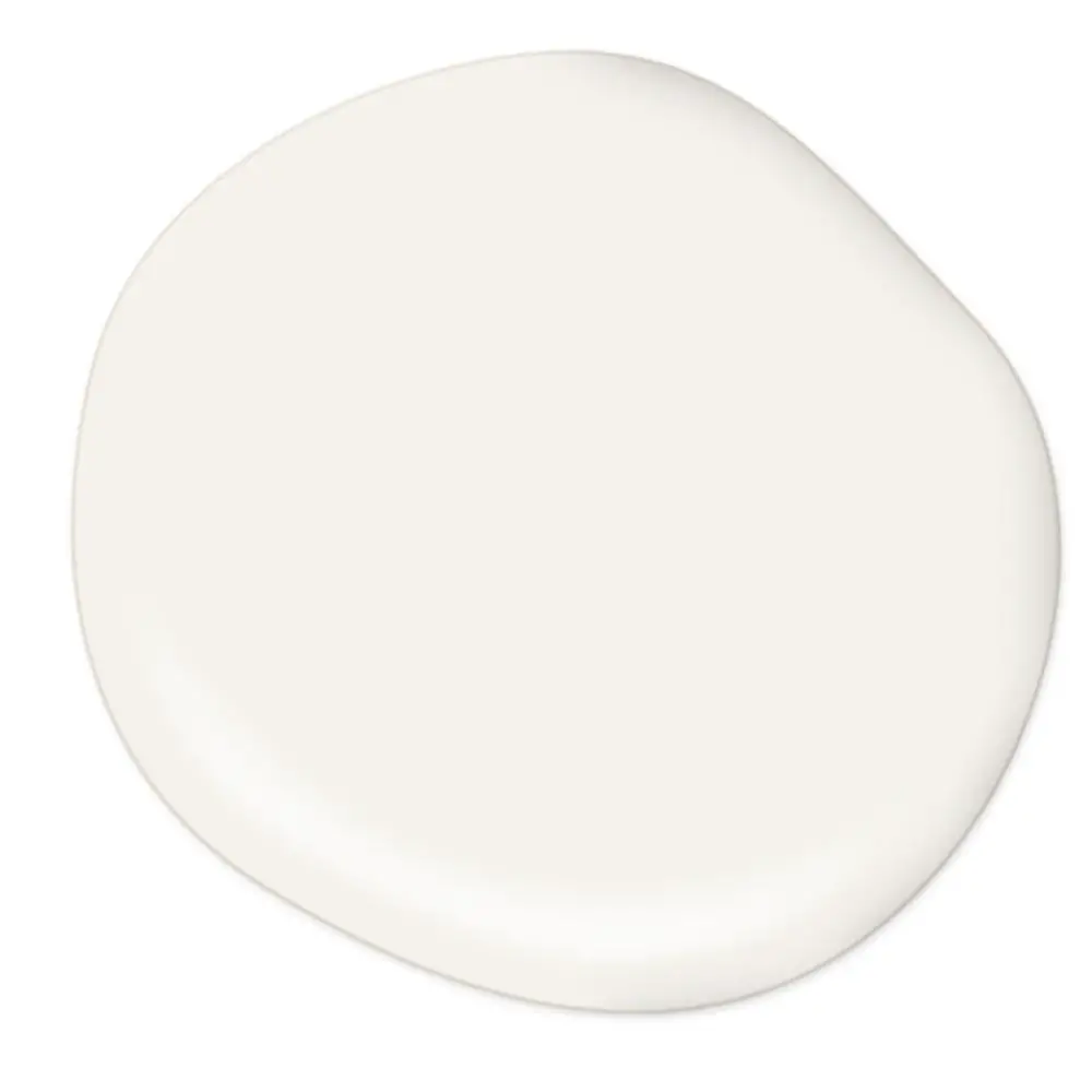 Behr Bit of Sugar, bright warm white paint color for walls on Thou Swell popular paint guide
