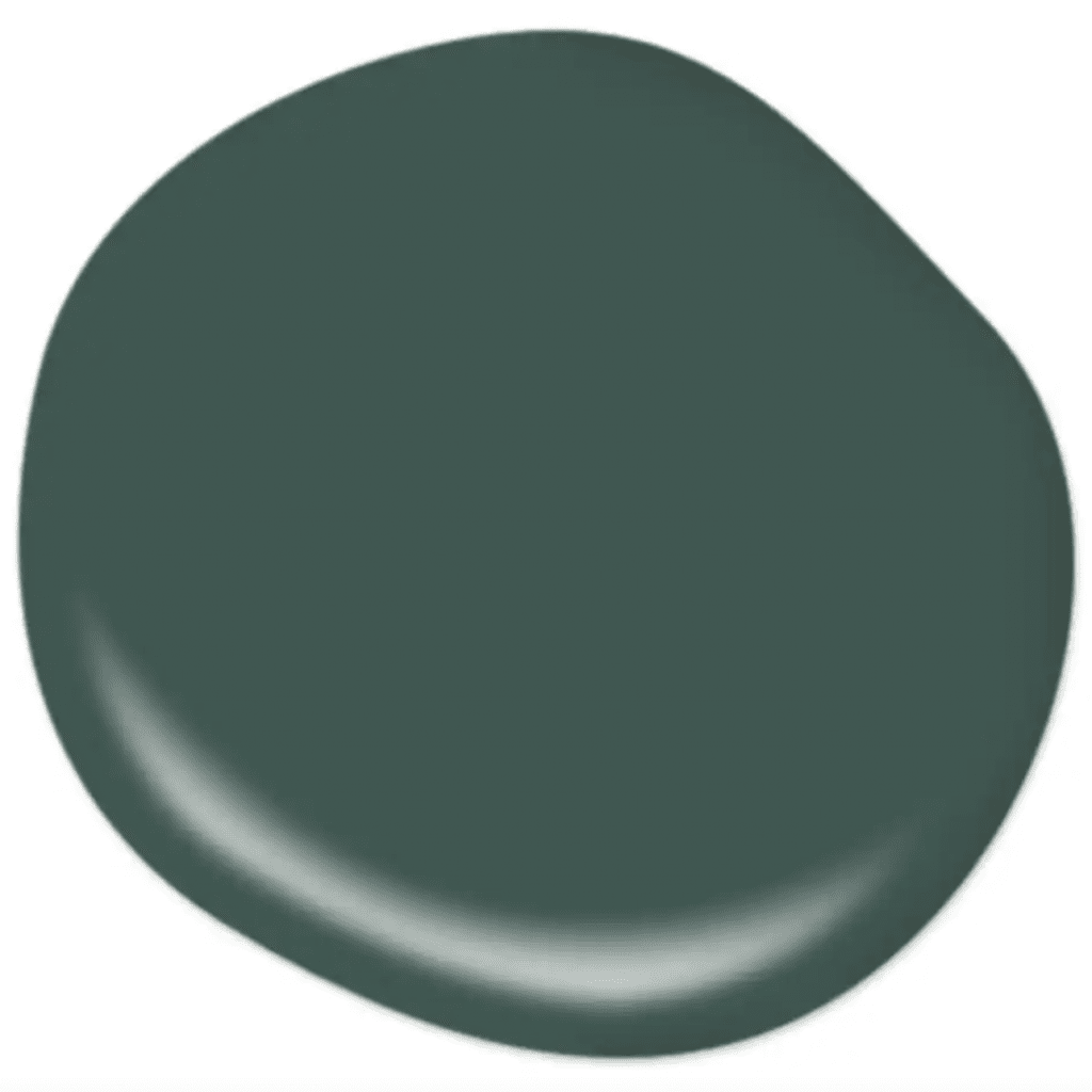 Behr Dark Everglade dark emerald green paint color